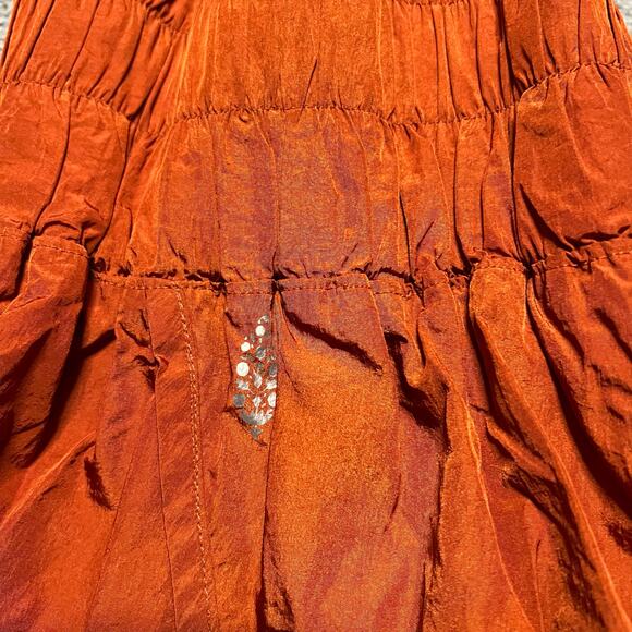 Free People Movement Shorts Womens Small The Way Home Orange Lined Athletic - Picture 3 of 10